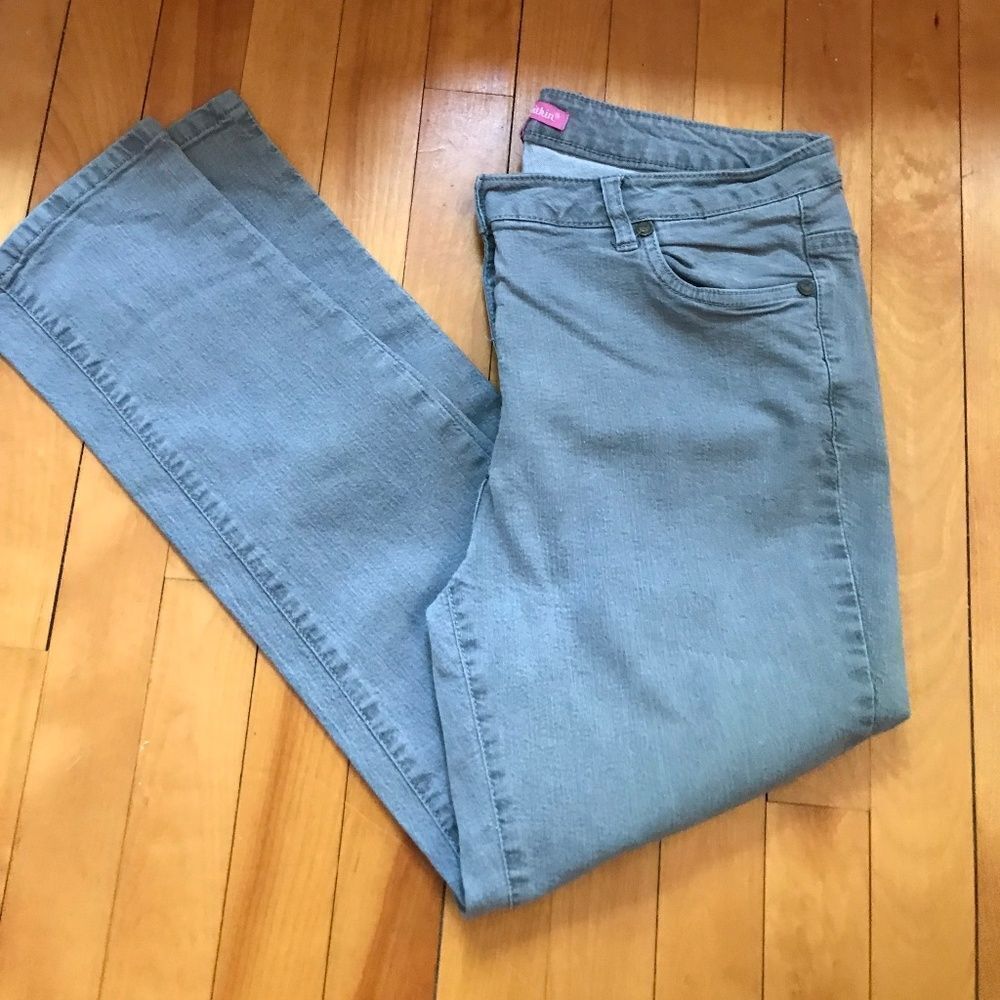 Gray Straight Leg Jeans from Woman Within size 14W